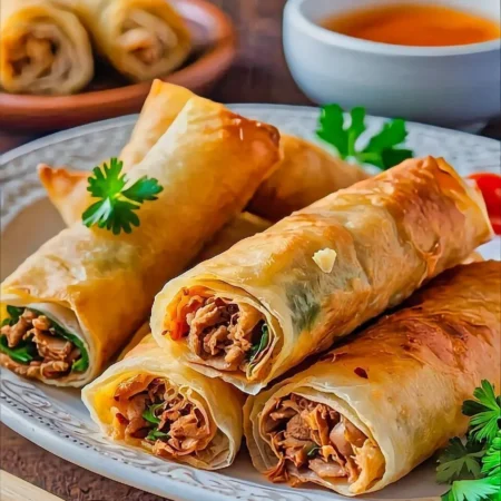 Prawn & Pork Fried Spring Rolls (6 rolls)